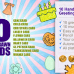 10 hand drawn cards greeting card collection gplpixel.jpg