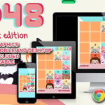 2048 cuteness edition html5 skill game gplpixel.jpg