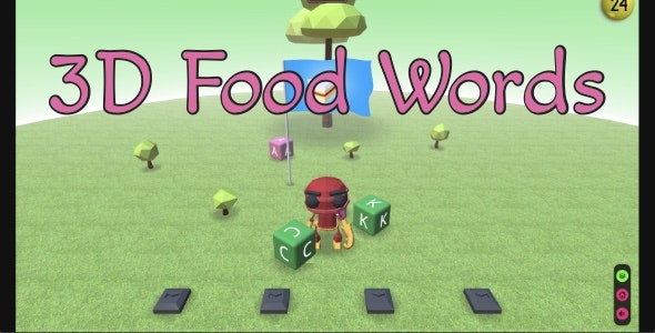3D Food Word - Cross Platform Puzzle Game