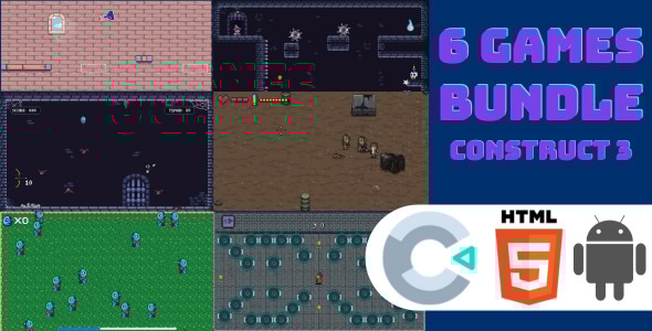 6 Games Bundle HTML5 - Construct 3