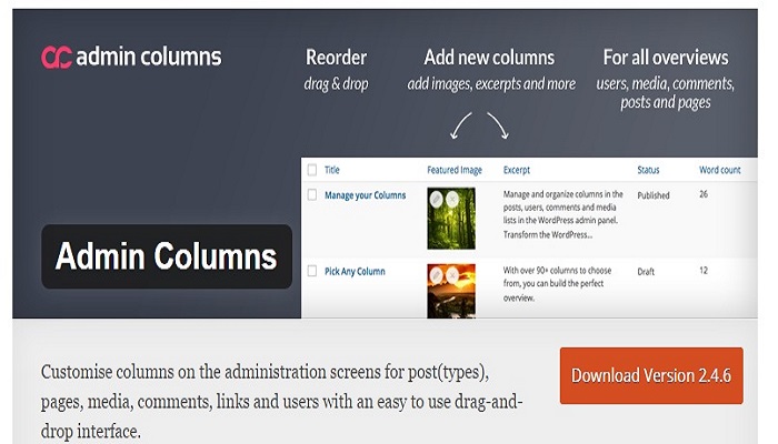 Admin Columns Pro - Manage Columns In Wordpress