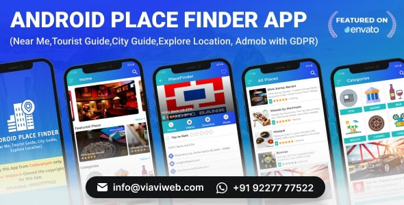 Android Place Finder (Near Me,Tourist Guide,City Guide,Explore Location, Admob with GDPR)