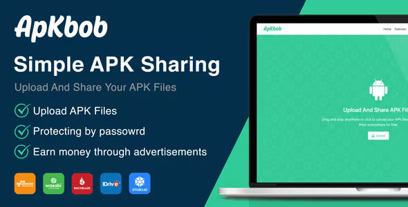 Apkbob - Simple APK Sharing Platform + Universal Storage Add-ons Bundle