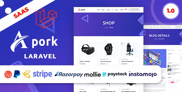 Apork - Multitenancy Based URL Shortener, vCard, Ecommerce & Product Landing(SAAS)