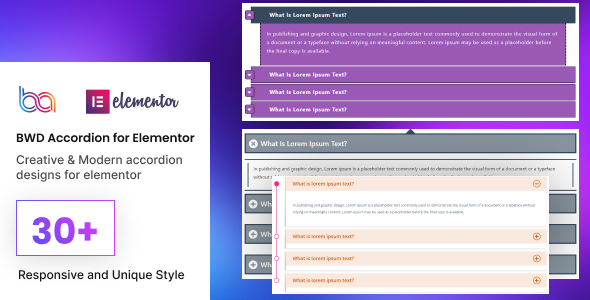 BWD accordion for elementor