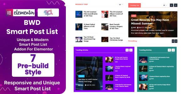 BWD Smart Post List For Elementor