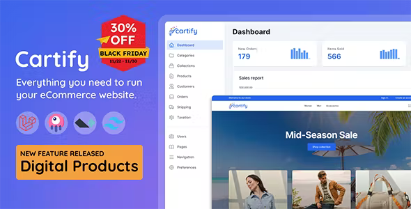 Cartify - Laravel Ecommerce Platform with Tailwind CSS