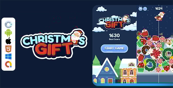 Christmas Gift 2048 - HTML5 Game (Construct 3)