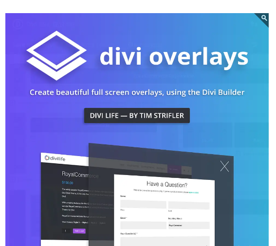 Divi Overlays Wordpress plugin with original license key