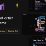 Ealain digital artist portfolio wordpress theme figma gplpixel.png