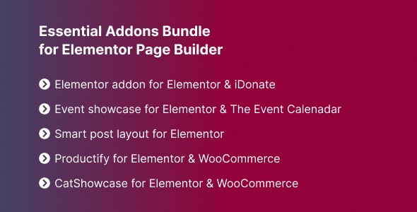 Essentials Bundle for Elementor Page Builder