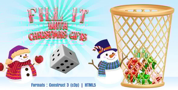 Fill It with Christmas Gifts Game (Construct 3 | C3P | HTML5) Christmas Game