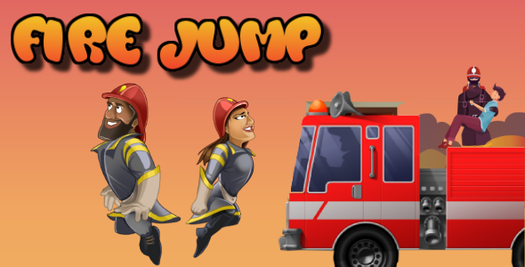 Fire Jump | Endless | Infinite | HTML 5 | Contruct game