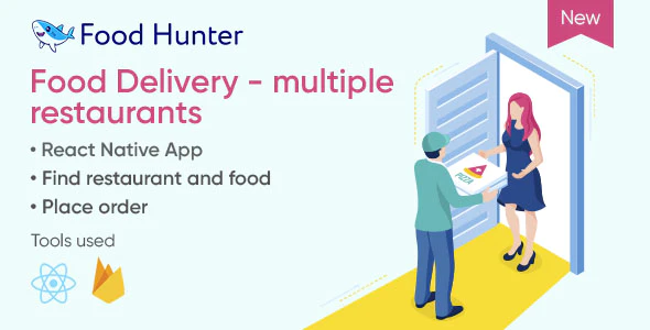 Food Delivery Mobile App React Native - Multi Restaurants - Food Hunter