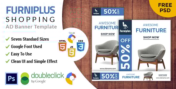 Furniplus | Furniture HTML 5 Animated Google Banner