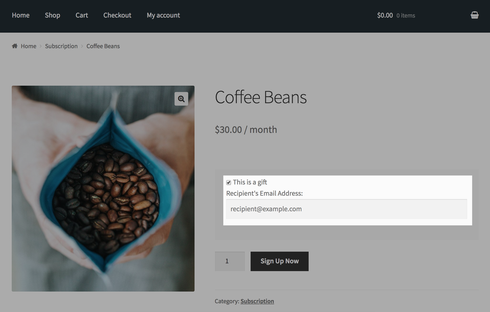 Gifting for WooCommerce Subscriptions