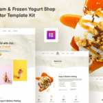 Icelab ice cream frozen yogurt shop elementor template kit codermarket.png