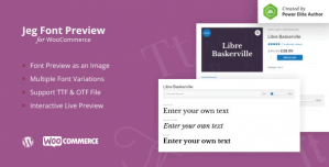 Jeg Font Preview – WooCommerce WordPress Plugin