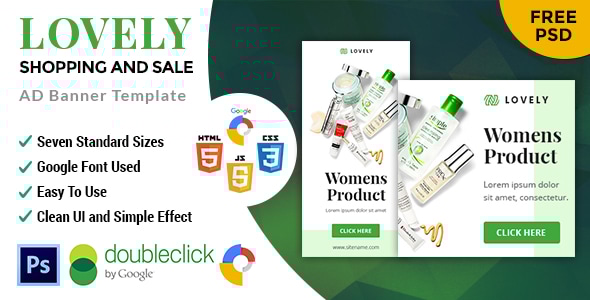 Lovely Beauty Care Product | HTML5 Google Banner Ad