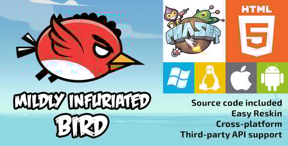 Mildly Infuriated Bird - HTML5 Game - Phaser