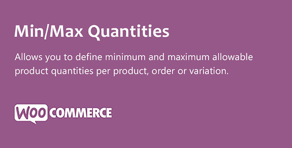 Min/max Quantities