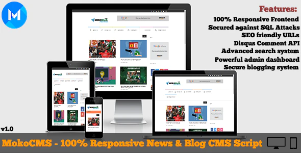 MokoCMS - Responsive News and Blog Portal CMS Script