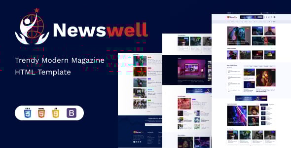 Newswell – Blog, Magazine Html5 Template
