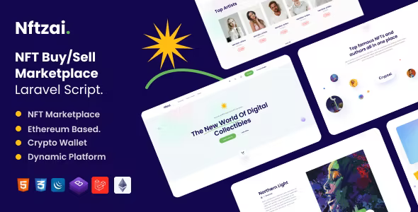 Nftzai - NFT Buy/Sell Marketplace Laravel Script
