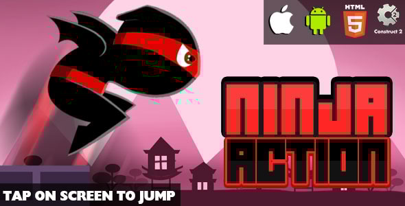 Ninja Action - HTML5 Game (CAPX)