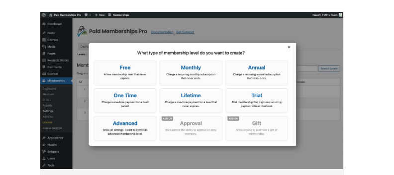Paid Membership Pro WordPress Plugin with original license key
