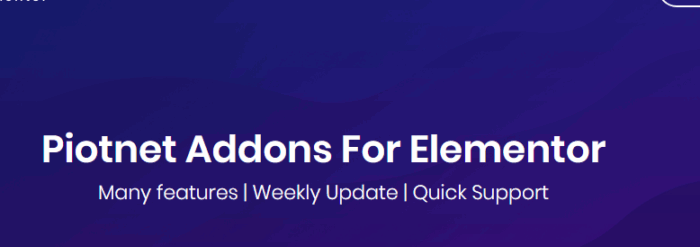 Piotnets For Elementor Pro