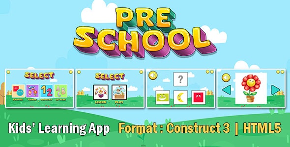 Pre School Game (Construct 3 | C3P | HTML5) Educational Game