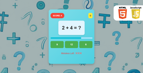 Quick Math Duel - HTML5 Math Game with Javascript