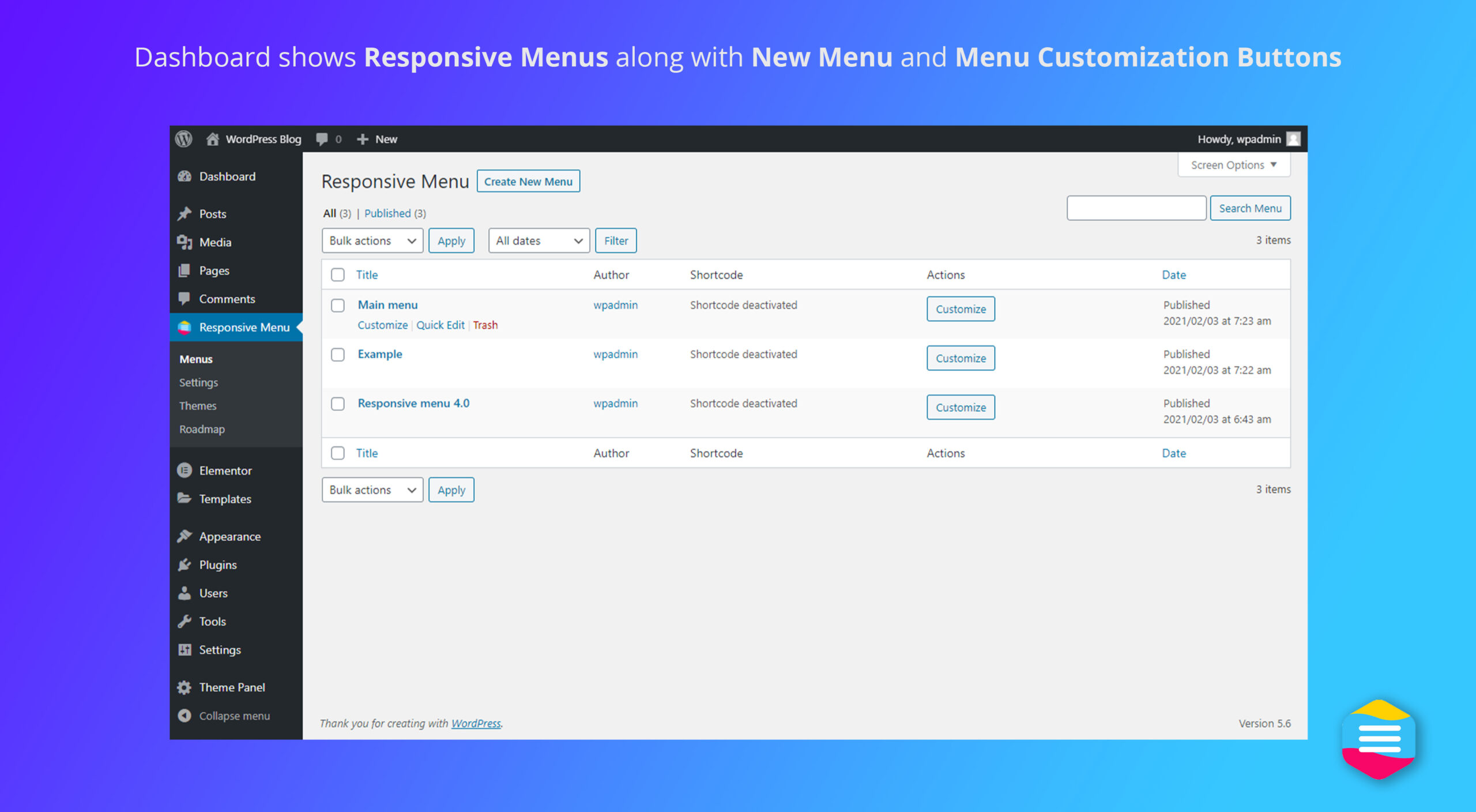 Responsive Menu Pro