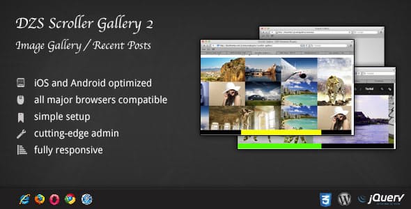 Scroller Gallery  - Recent Posts Teaser WordPress