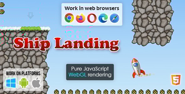 Ship Landing - HTML5 Game