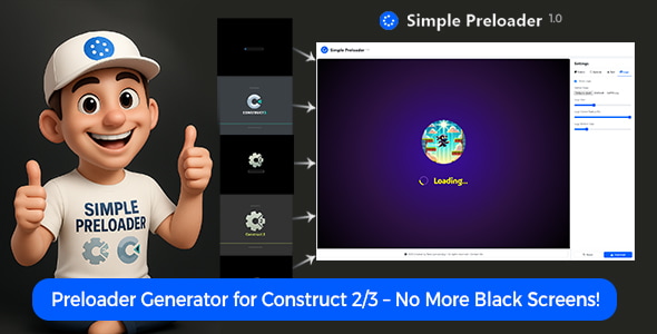 Simple Preloader Generator for Construct 2 / Construct 3 – No More Black Screens!