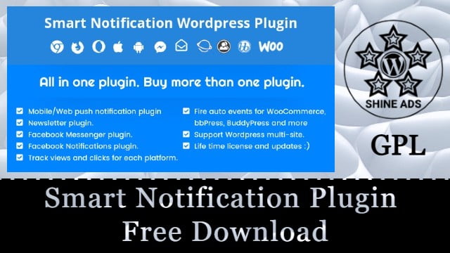 Smart Notification Wordpress Plugin. Web & Mobile Push, Fb Messenger, Fb Notification & Newsletter
