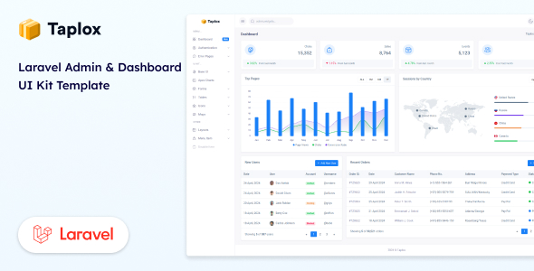 Taplox - Laravel Admin Dashboard and UI Kit Template