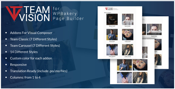 Teamvision - Teams for WPBakery Page Builder for WordPress