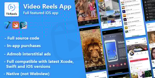 TkReels - Video Reels App for iOS