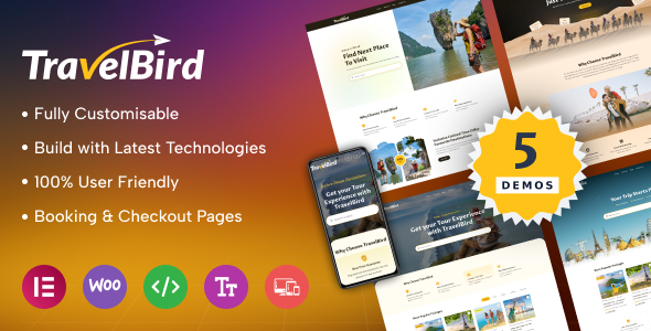 TravelBird - Travel Booking Tour WordPress Theme