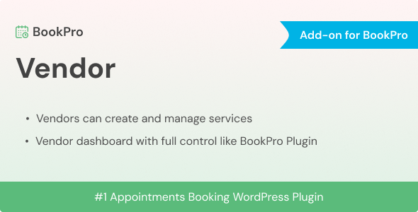 Vendor for BookPro Plugin WordPress