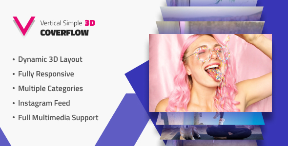 Vertical Simple 3D Coverflow