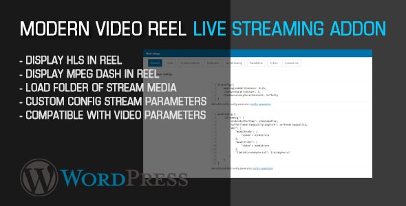 Video Reel Live Streaming for WordPress