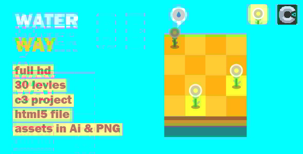 Water Way : Puzzle Game ( construct 3 )