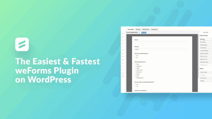 Weforms - Fastest Contact Form Plugin For Wordpress By Wedevs Business