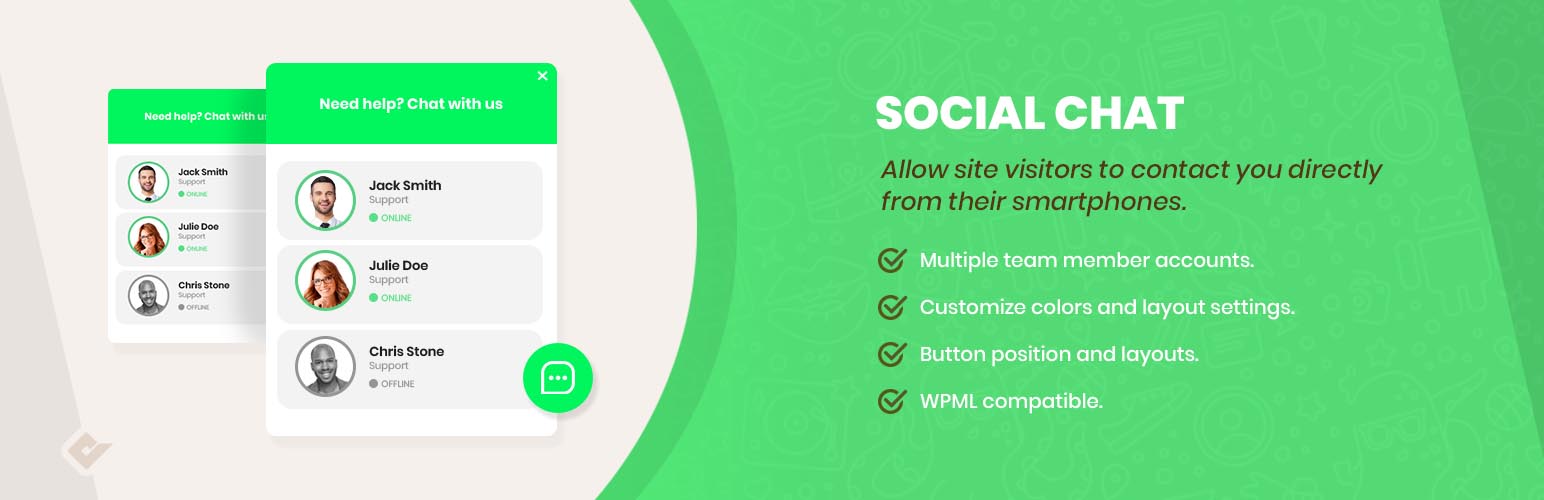 WhatsApp Chat - WordPress WhatsApp Chat plugin