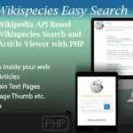 Wikispecies easy search wikipedia api based php dictionary script .png