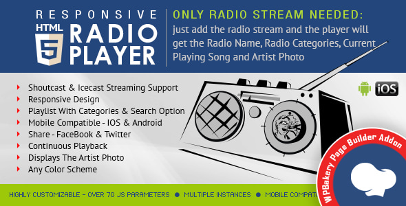 WPBakery - HTML Radio Player